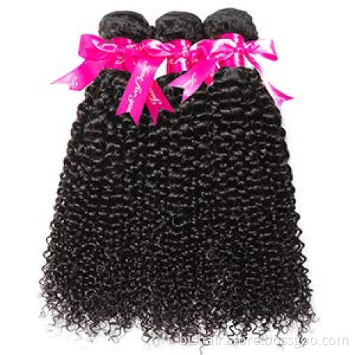 Wholesale 10A Brazilian twisted curly hair 3 bundles of high quality curly hair extensions 100% real hair extensions discounts